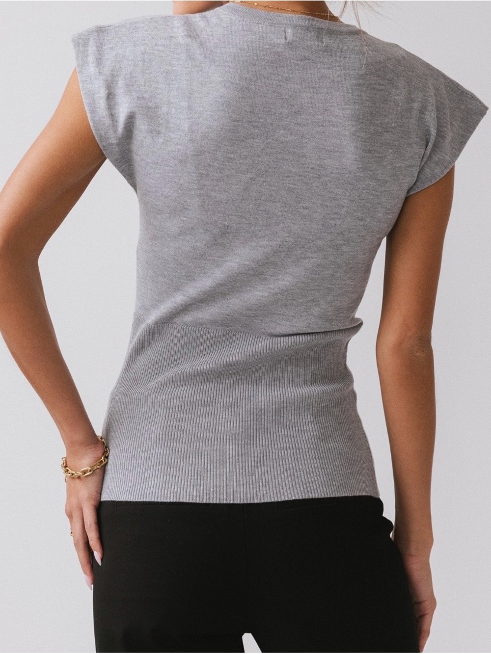 bohme Heather Gray Ribbed Tank Top